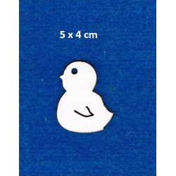 Kurczak  5x4cm / SCRAPBOOKING , tekturka / BEERMATA #1,5mm ,  birmata